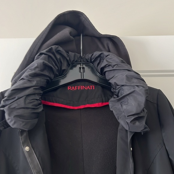 A black trench coat size 8 detachable hood and lining, high fashion - Picture 2 of 6